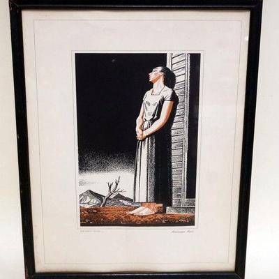 1098	ROCKWELL KENT PRINT *THE EMPTY HOUSE*, APPROXIMATELY 12 IN X 15 IN
