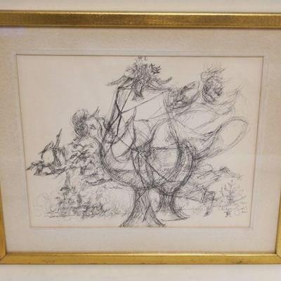 1099	CHAIM GROSS DRAWING, SIGNED AND FRAMED, APPROXIMATELY 11 IN X 13 IN OVERALL
