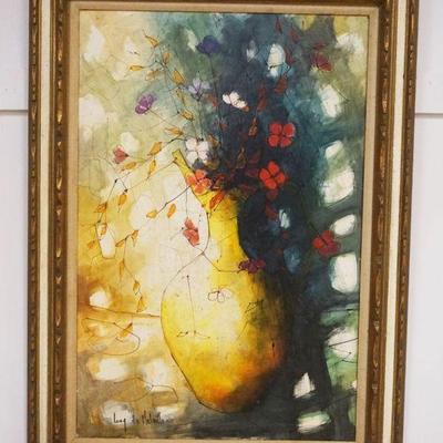 1231	ABSTRACT OIL PAINTING ON CANVAS ARTIST SIGNED APPROXIMATELY 32 IN X 44 IN OVERALL
