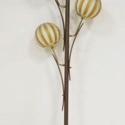 1191	MID CENTURY MODERN POLE LAMP, 3 LIGHT, APPROXIMATELY 8 1/2 FT COMPRESSION FIT, FLOOR TO CEILING

