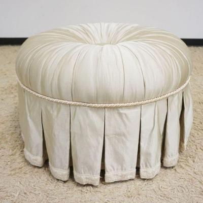 1163	ROUND BUTTON TUFTED STOOL, APPROXIMATELY 31 IN X 20 IN H
