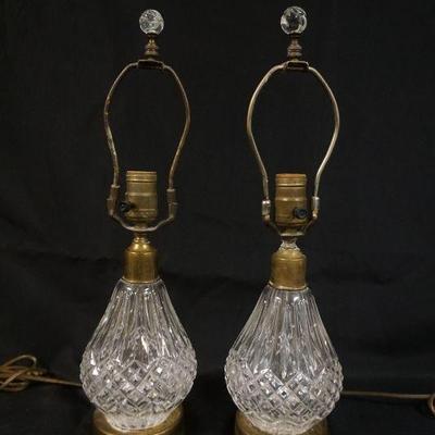 1082	2 WATERFORD CRYSTAL TABLE LAMPS, APPROXIMATELY 19 IN H

