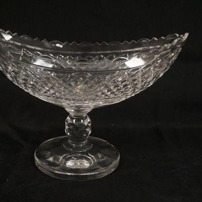 1080	WATERFORD CRYSTAL COMPOTE, APPROXIMATELY 13 IN X 6 1/2 IN H, SOME SLIGHTLY ROUGHNESS ON TOP

