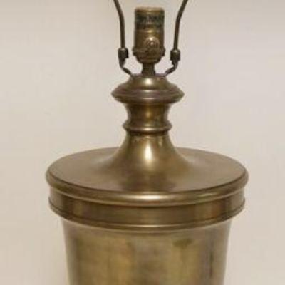 1047	VISUAL COMFORT CO LARGE BRASS TABLE LAMP IN THE FORM OF AN URN, APPROXIMATELY 35 IN HIGH
