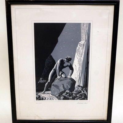 1097	ROCKWELL KENT PRINT *HOW SOON*, APPROXIMATELY 12 IN X 15 IN
