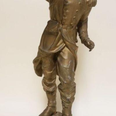 1238	SPELTER CAST FIGURE OF A SOLDIER, APPROXIMATELY 20 IN HIGH

