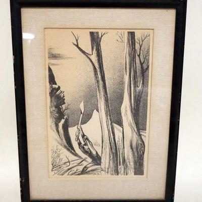 1094	WILLIAM GROPPER FRAMED PRINT, APPROXIMATELY 14 IN X 19 IN OVERALL
