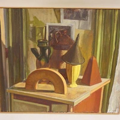 1110	DOMENIC CRETARA OIL PAINTING ON CANVAS, APPROXIMATELY 31 IN X 37 IN OVERALL
