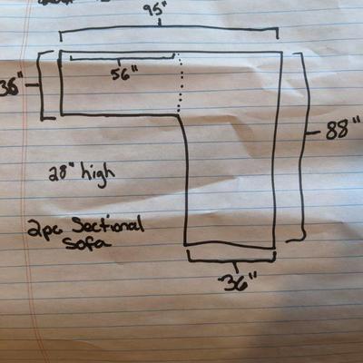 Sectional sofa measurements 
