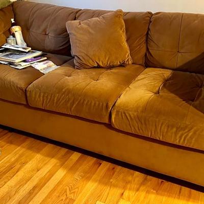 Brown sectional couch