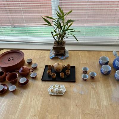 Variety of teacup sets