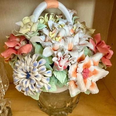 Porcelain flower basket
