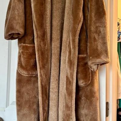 Plush brown robe