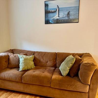 Brown sectional couch
