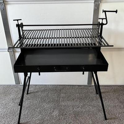 Hand Crafted Charcoal Grill w Adjustable Grill
