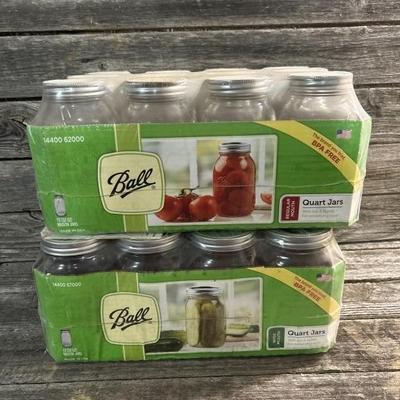 24- Ball Canning Jars, 1 quart in 2 cases of 12 each