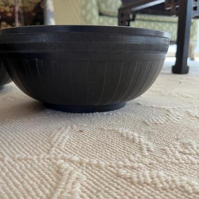 Wedgwood basalt serving bowls, jasperware