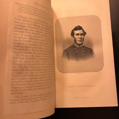 RISE AND FALL OF THE CONFEDERATE GOVERNMENT, Jefferson Davis, 1881, 1st edition, leather bindings, marbled paper boards, marbled page...