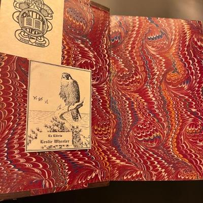 RISE AND FALL OF THE CONFEDERATE GOVERNMENT, Jefferson Davis, 1881, 1st edition, leather bindings, marbled paper boards, marbled page...