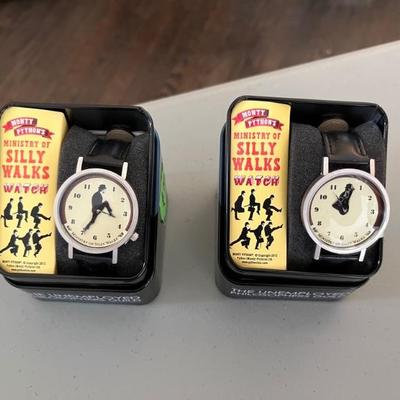 Vintage Monty Python Silly Walk watches, new in box