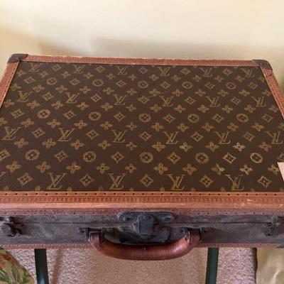 Antique Louis Vuitton valise, overnight suitcase, 1920s/30s