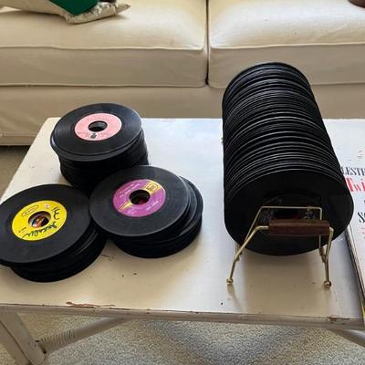 Loads of LPs and 45s, rock and jazz