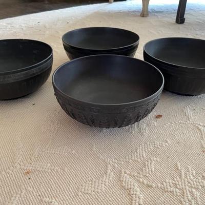 Wedgwood basalt serving bowls, jasperware
