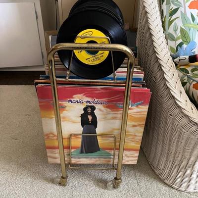 Loads of LPs and 45s, rock and jazz
