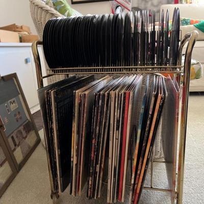 Loads of LPs and 45s, rock and jazz
