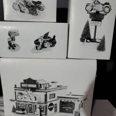 Dept 56 Snow Village - Harley Davidson Lot