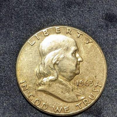 US 1963 Franklin Silver Half-dollar