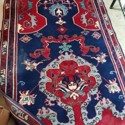 Middle Eastern Wool Rug (60Ã—36.5")