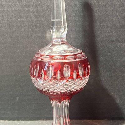Ruby red Waterford tree topper (10.5â€)