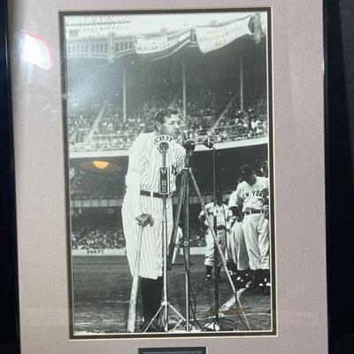 Babe Ruthâ€™s Farewell speech (COA) (16x22â€)