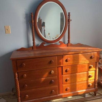 Custom made dresser with mirror