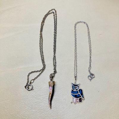 HTH160 Owl And Abalone On SS Chains