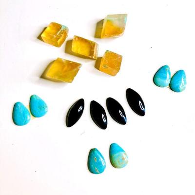 HTH047 Onyx, Turquoise, Orange Calcite