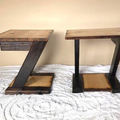 HTH161 Pair Of Wood Nightstands - Hand Crafted