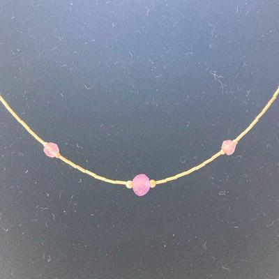 HTH146 Amethyst SS Necklace 