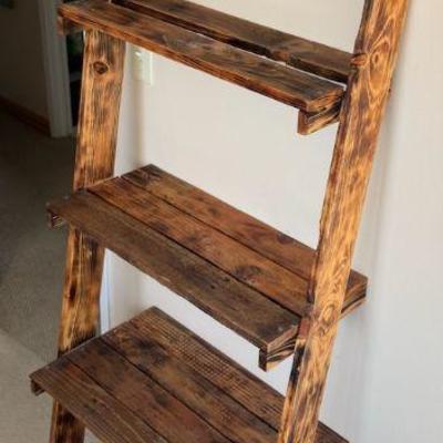 HTH163 Wood Ladder Shelf - Hand Made