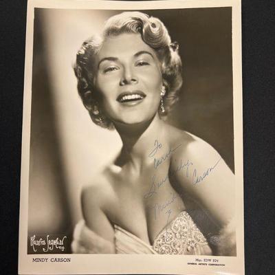 IFT007- Autographed Agency Photo Of 1940 Vocalist Mindy Carson