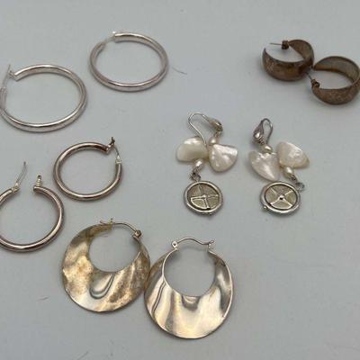 IFT031-5 Prs Of Sterling Silver Earrings 