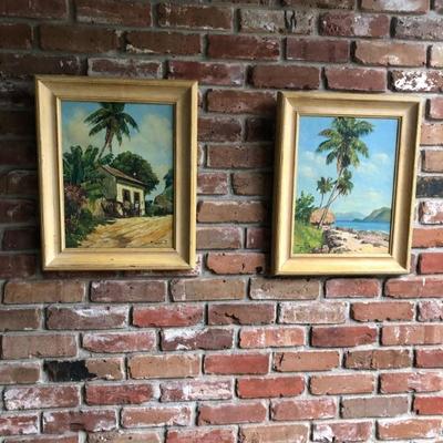 1950's Hawaiian Landscape Oils