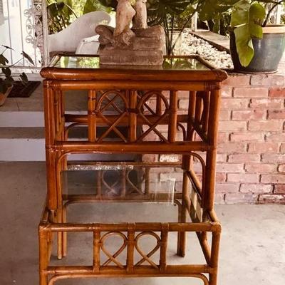 Vintage Rattan Tables