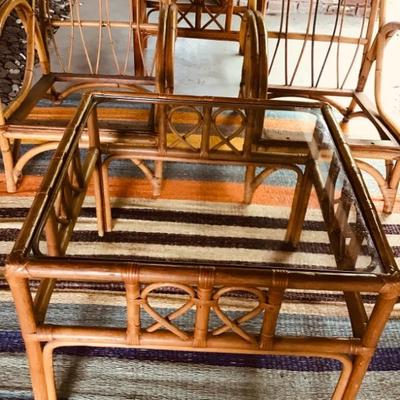 Vintage Rattan Coffee Table