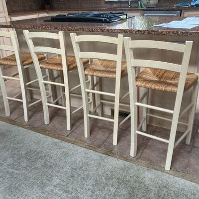 Carved Bow Bar Stools