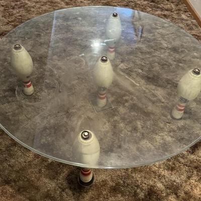 Custom bowling pin table