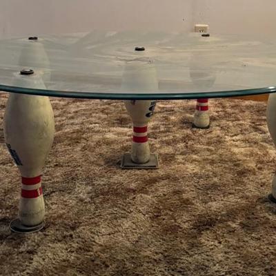 Custom bowling pin table