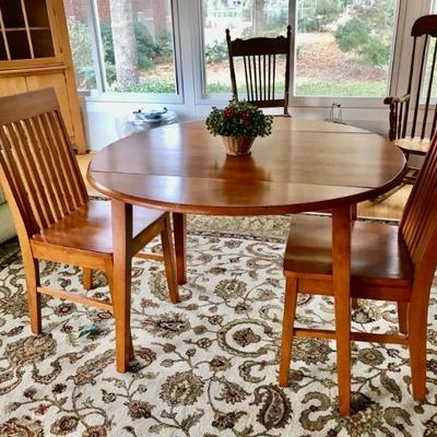 drop leaf table & 2 chairs $140
table 38 1/2 X 29 1/2