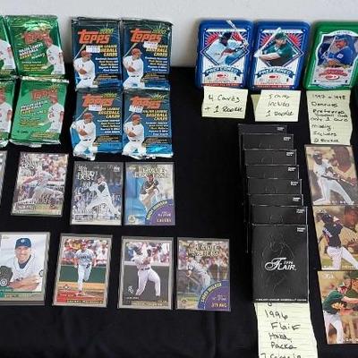 Baseball Cards * Topps * Donrus * Flair Hobby Packs * All packs are opened but most are complete